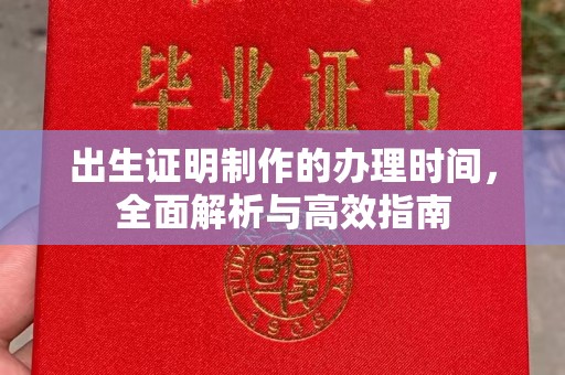 襄城出生证明制作的办理时间，全面解析与高效指南