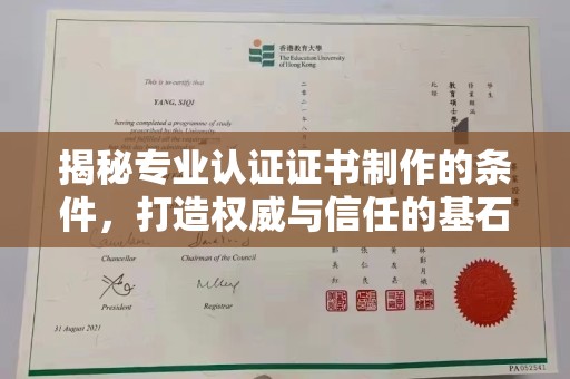襄城揭秘专业认证证书制作的条件，打造权威与信任的基石