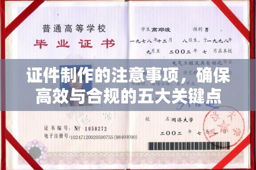 襄城证件制作的注意事项，确保高效与合规的五大关键点